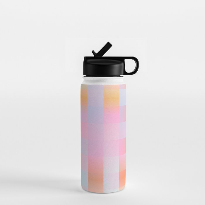 Blurred Plaid Water Bottle Gallery Image 1