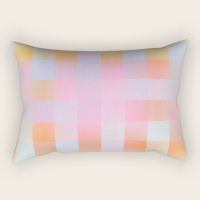 Blurred Plaid Rectangular Pillow Gallery Image 1