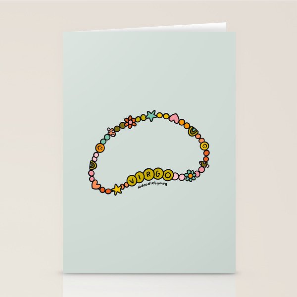 Virgo Friendship Bracelet Stationery Card Gallery Image 2