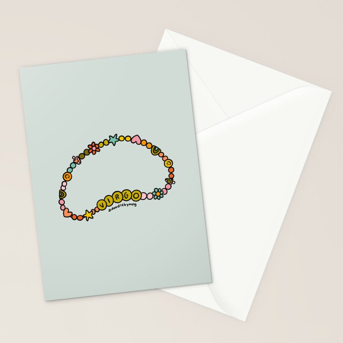 Virgo Friendship Bracelet Stationery Card Gallery Image 2