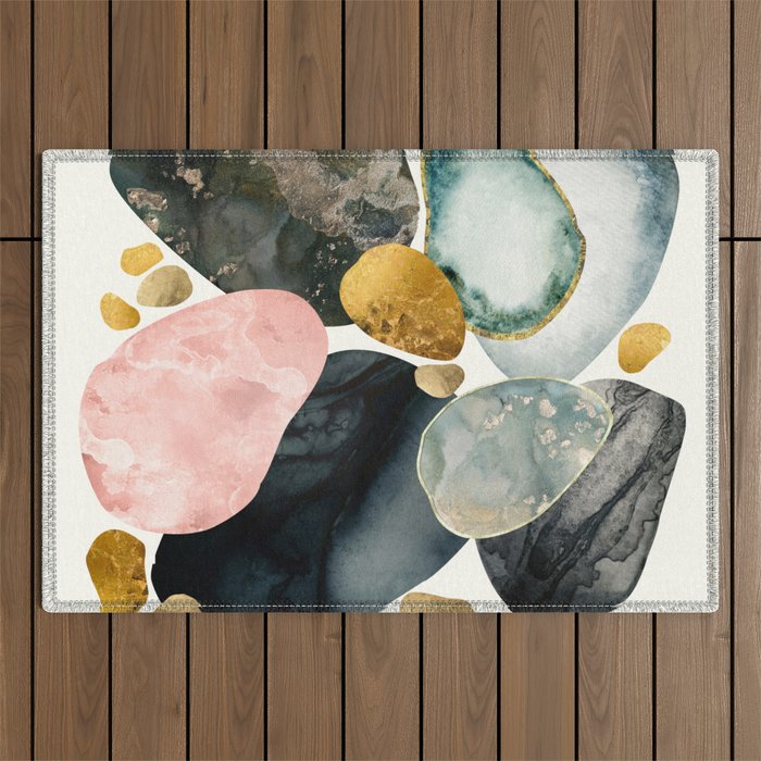 Pebble Abstract Outdoor Rug Gallery Image 1