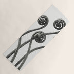 American Maiden-hair Fern fronds wonders of nature black and white photograph by Karl Blossfeldt Yoga Mat Gallery Image 1