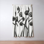 American Maiden-hair Fern fronds wonders of nature black and white photograph by Karl Blossfeldt Window Curtain Gallery Image 3