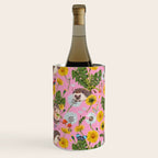 Dandelion Flowers with hedgehogs - pink Wine Chiller Gallery Image 2