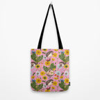 Dandelion Flowers with hedgehogs - pink Tote Bag Gallery Image 2