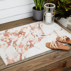 Rose Gold Marble - Perfect Pink Rose Gold Marble Outdoor Rug Gallery Image 2
