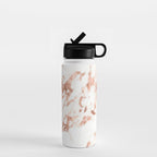 Rose Gold Marble - Perfect Pink Rose Gold Marble Water Bottle Gallery Image 1