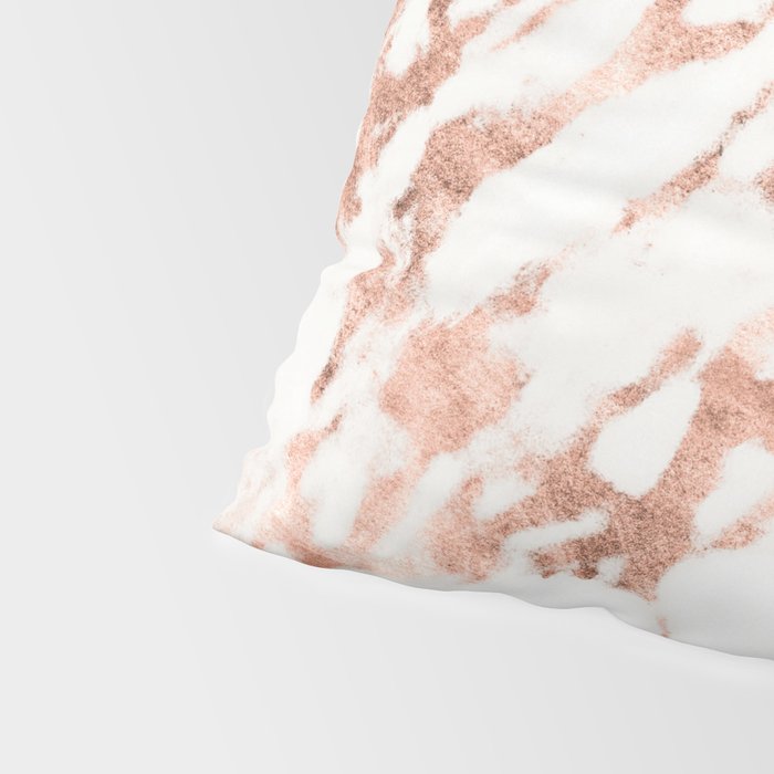 Rose Gold Marble - Perfect Pink Rose Gold Marble Pillow Sham Gallery Image 4