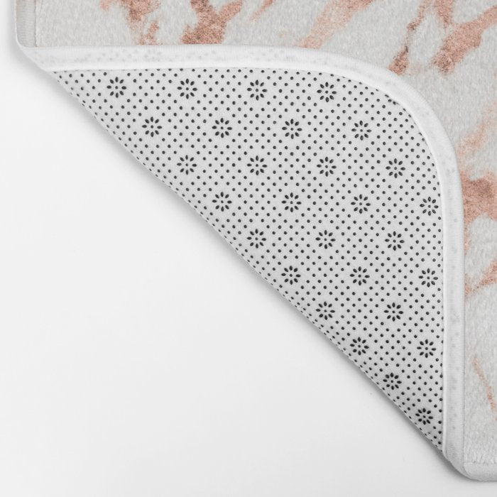 Rose Gold Marble - Perfect Pink Rose Gold Marble Bath Mat Gallery Image 2