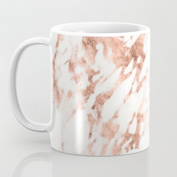 Rose Gold Marble - Perfect Pink Rose Gold Marble Coffee Mug Gallery Image 3
