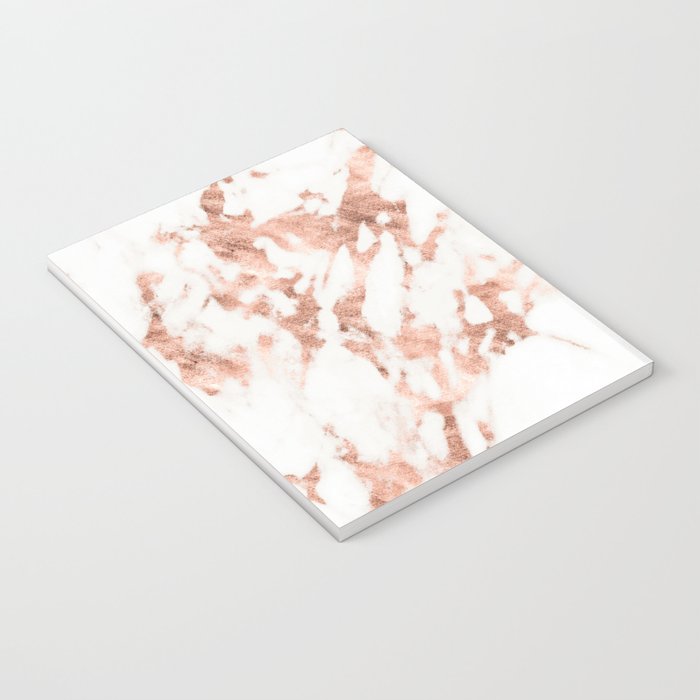 Rose Gold Marble - Perfect Pink Rose Gold Marble Notebook Gallery Image 3