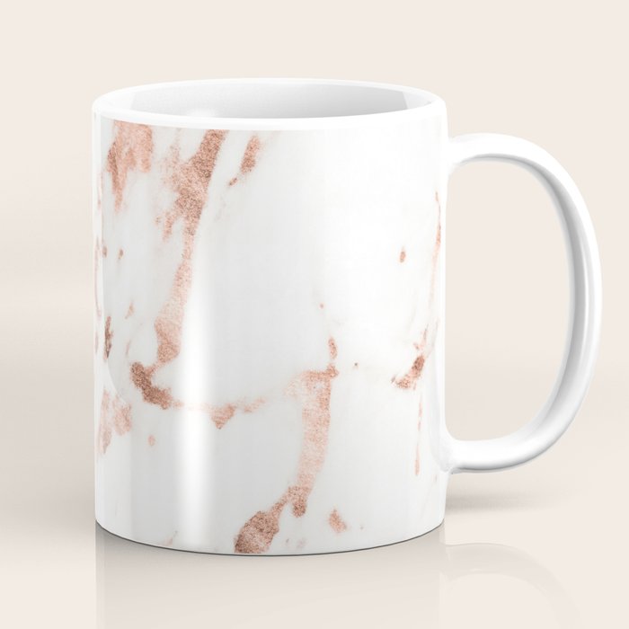 Rose Gold Marble - Perfect Pink Rose Gold Marble Coffee Mug Gallery Image 1