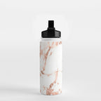 Rose Gold Marble - Perfect Pink Rose Gold Marble Water Bottle Gallery Image 2