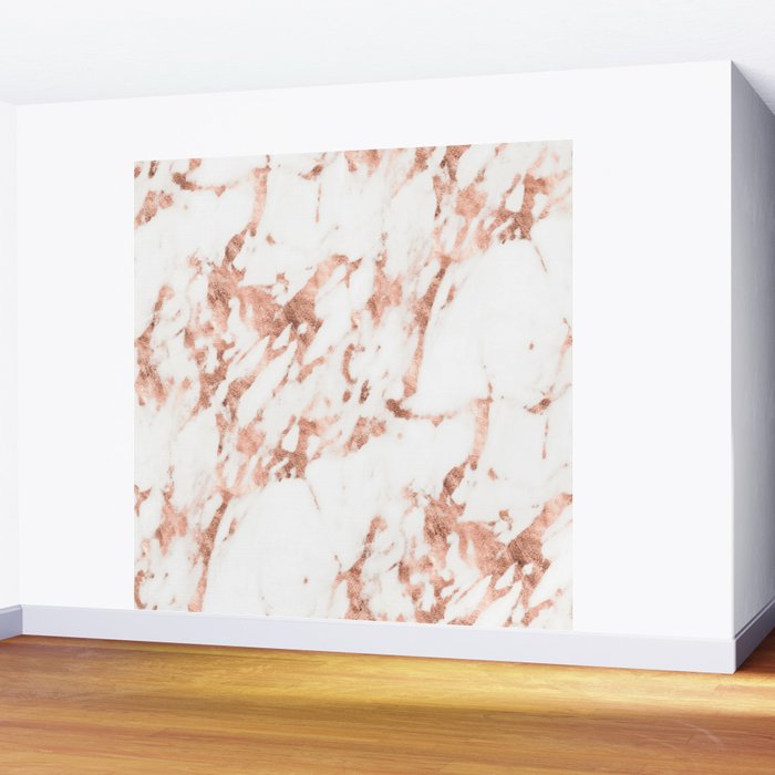 Rose Gold Marble - Perfect Pink Rose Gold Marble Wall Mural Gallery Image 2