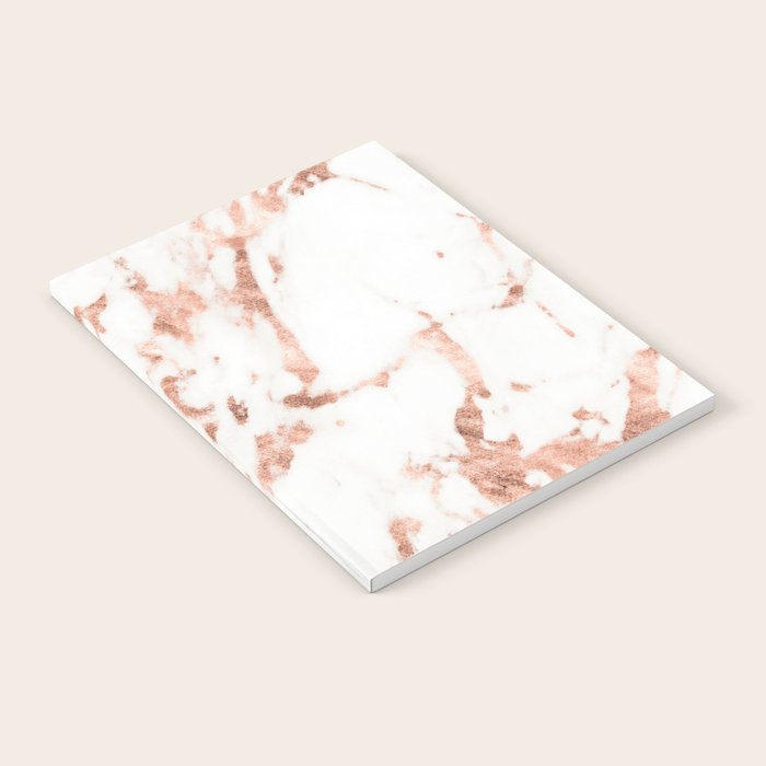 Rose Gold Marble - Perfect Pink Rose Gold Marble Notebook Gallery Image 2