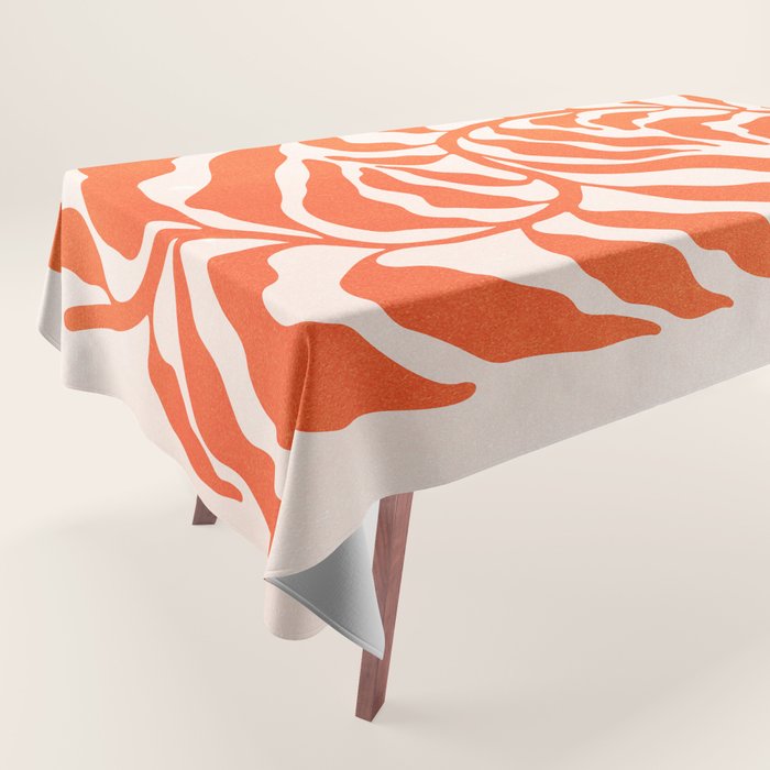 Funky Fern: Orange Peach Edition Tablecloth Gallery Image 1