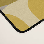 Mid Century Modern Abstract Geometric Spheramod Dot Pattern in Mustard and Gray Desk Mat Gallery Image 4