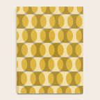 Mid Century Modern Abstract Geometric Spheramod Dot Pattern in Mustard and Gray Notebook Gallery Image 4