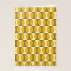 Mid Century Modern Abstract Geometric Spheramod Dot Pattern in Mustard and Gray Stationery Card Gallery Image 2