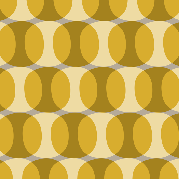 Mid Century Modern Abstract Geometric Spheramod Dot Pattern in Mustard and Gray Coffee Mug Gallery Image 2