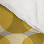 Mid Century Modern Abstract Geometric Spheramod Dot Pattern in Mustard and Gray Comforter Gallery Image 4