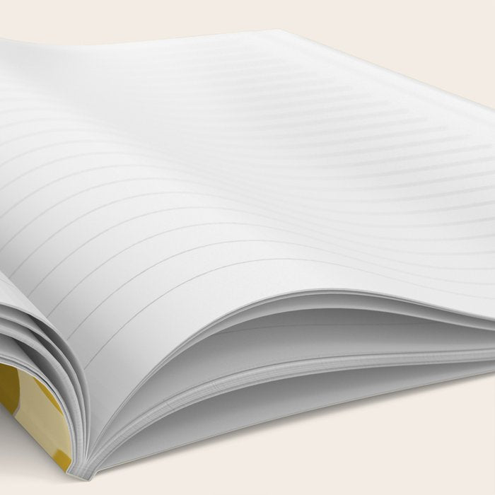 Mid Century Modern Abstract Geometric Spheramod Dot Pattern in Mustard and Gray Notebook Gallery Image 2