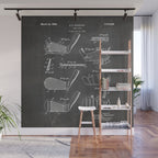 Golf Clubs Patent - Golfing Art - Black Chalkboard Wall Mural Gallery Image 1