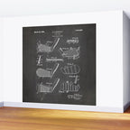 Golf Clubs Patent - Golfing Art - Black Chalkboard Wall Mural Gallery Image 2