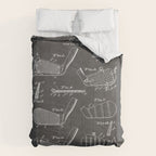 Golf Clubs Patent - Golfing Art - Black Chalkboard Comforter Gallery Image 6