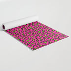 80s Neon Pink and Lime Green Leopard Yoga Mat Gallery Image 2