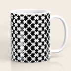 Black and white puzzle piece shape pattern Coffee Mug Gallery Image 1