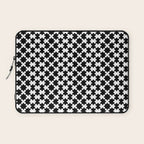 Black and white puzzle piece shape pattern Laptop Sleeve Gallery Image 1