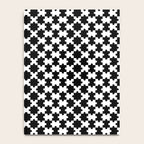 Black and white puzzle piece shape pattern Notebook Gallery Image 4