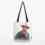 John Wayne - The Duke - Watercolor Tote Bag Gallery Image 2