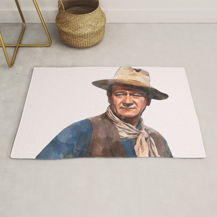 John Wayne - The Duke - Watercolor Rug Gallery Image 1