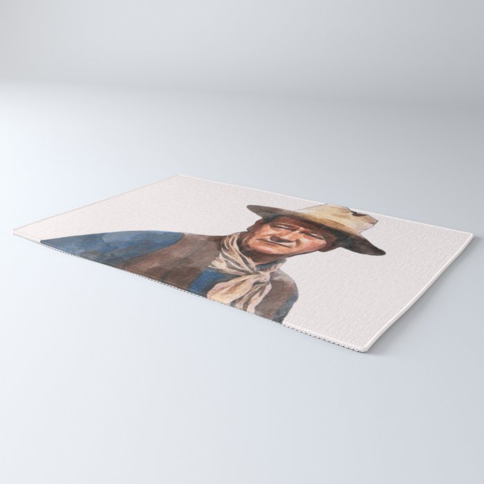 John Wayne - The Duke - Watercolor Rug Gallery Image 3