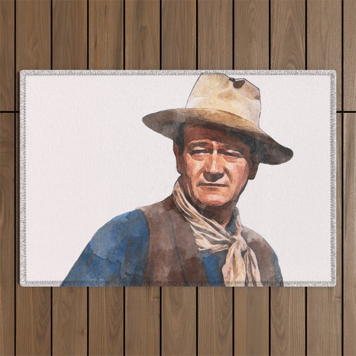 John Wayne - The Duke - Watercolor Outdoor Rug