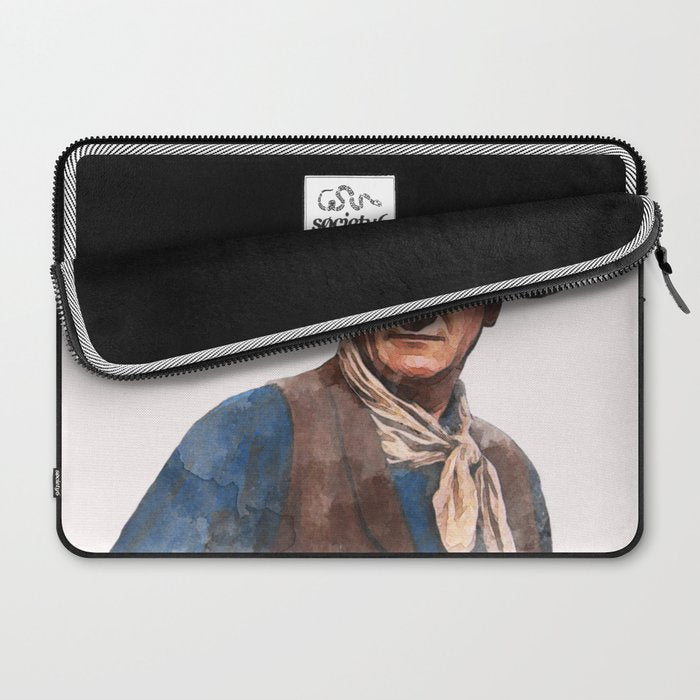 John Wayne - The Duke - Watercolor Laptop Sleeve Gallery Image 2