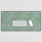 Art Deco, Decorative Leaf Pattern Desk Mat Gallery Image 1