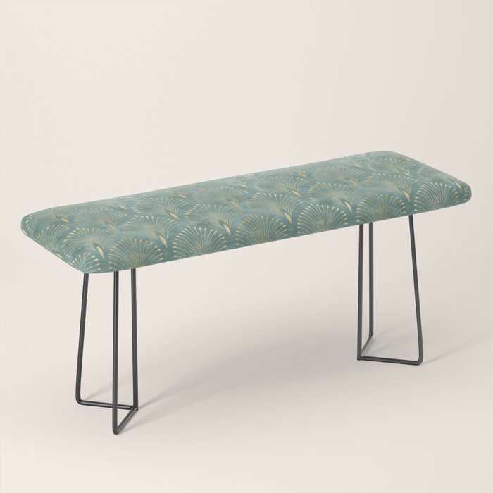 Art Deco, Decorative Leaf Pattern Bench Gallery Image 1