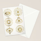 Evil Eyes - Gold Palette Stationery Card Gallery Image 2