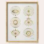Evil Eyes - Gold Palette Serving Tray Gallery Image 1
