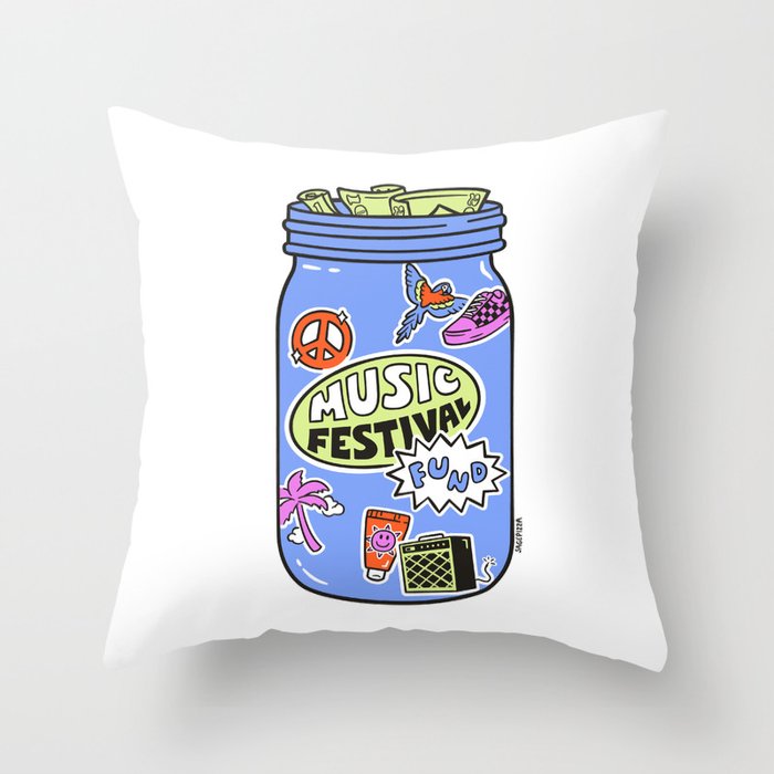 MUSIC FESTIVAL FUND Throw Pillow Gallery Image 1