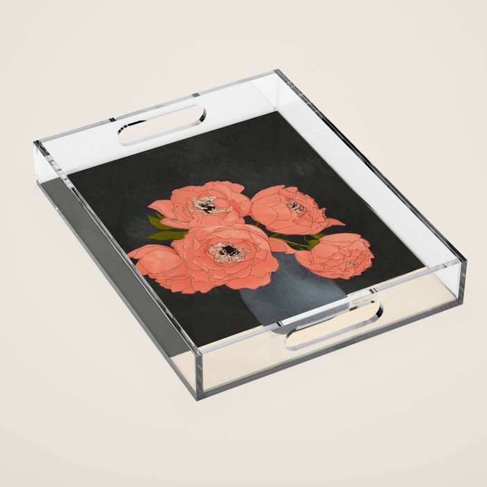 Bouquet Gift Red Acrylic Tray Gallery Image 1