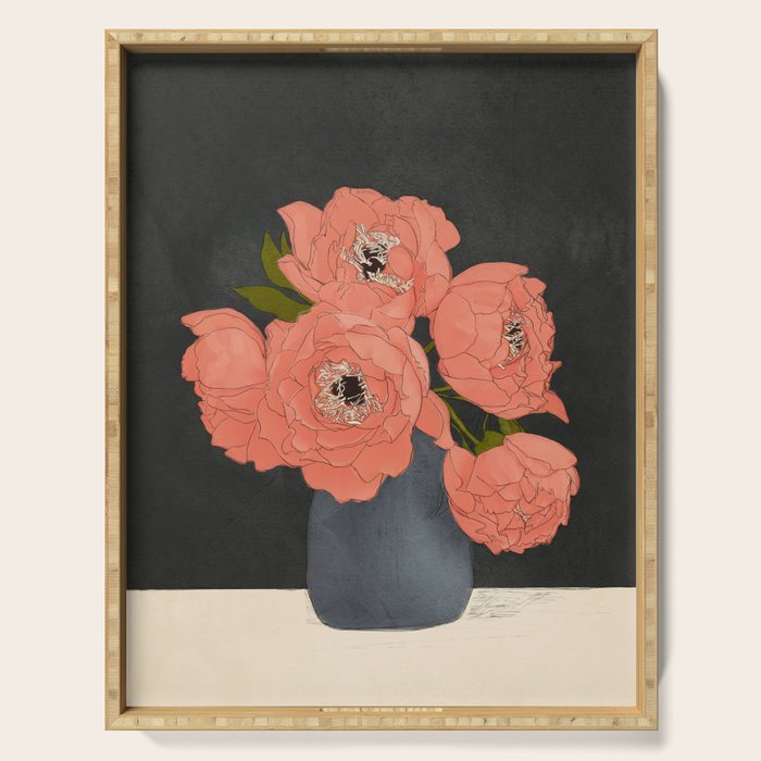 Bouquet Gift Red Serving Tray Gallery Image 1