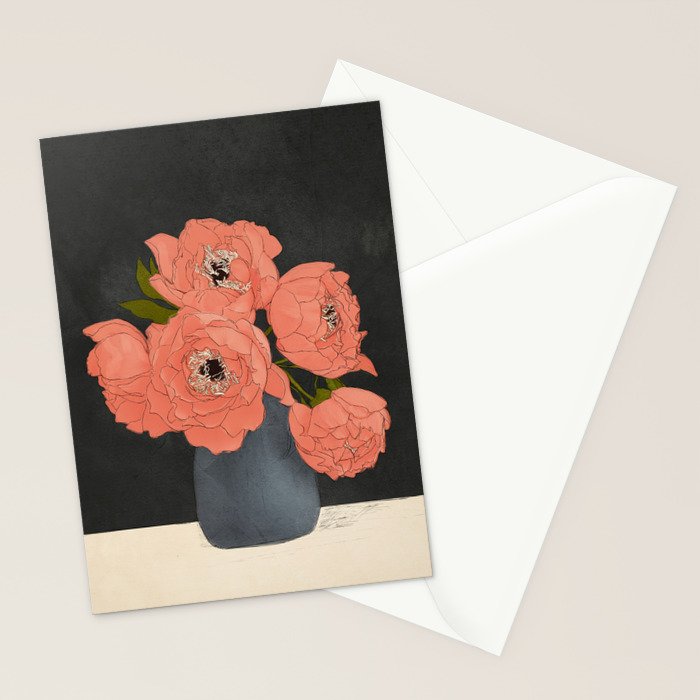 Bouquet Gift Red Stationery Card Gallery Image 2