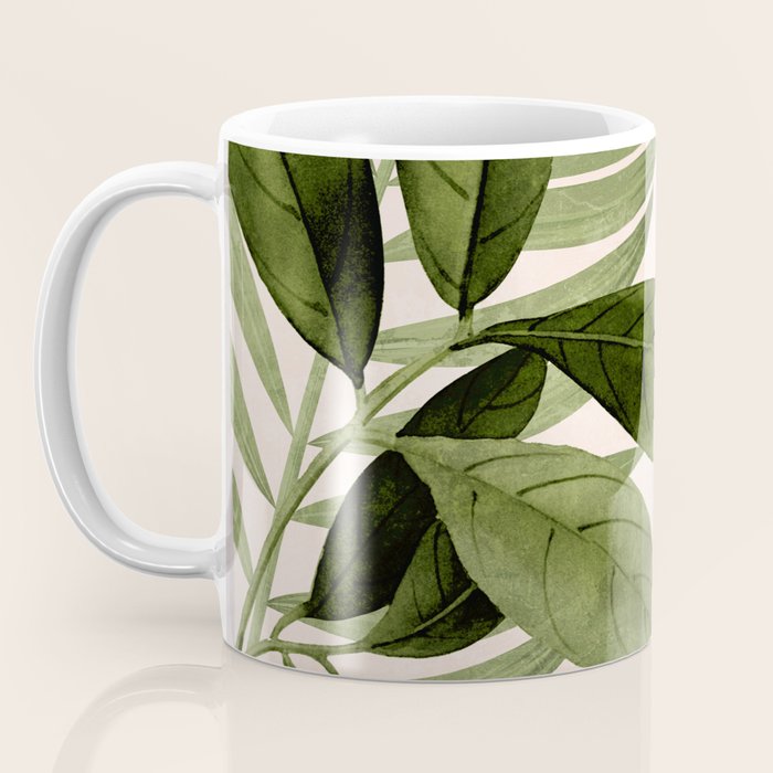 Abstract Art Tropical Leaves 100 Coffee Mug Gallery Image 3