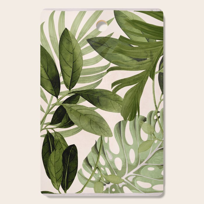 Abstract Art Tropical Leaves 100 Cutting Board Gallery Image 1