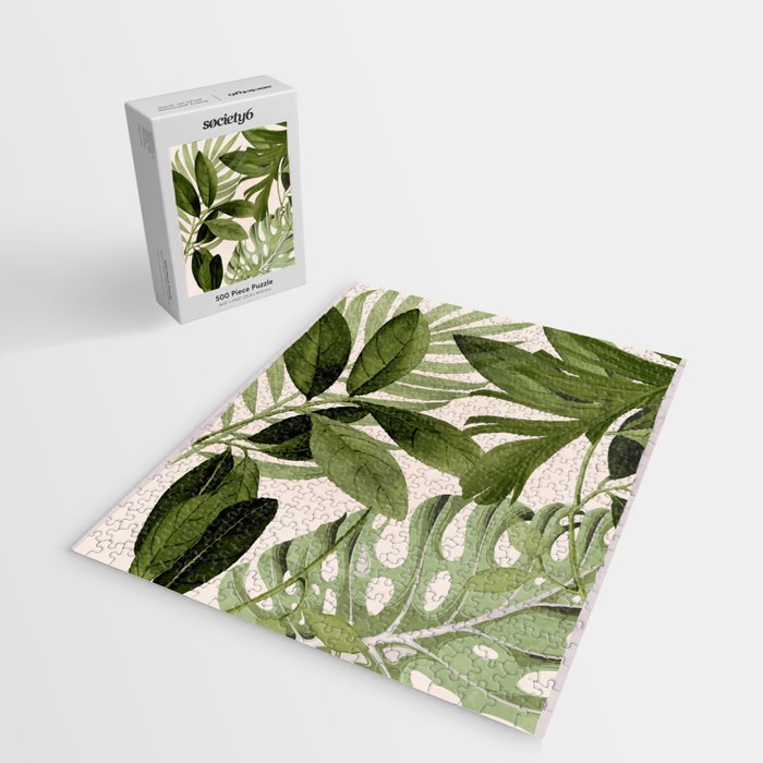 Abstract Art Tropical Leaves 100 Jigsaw Puzzle Gallery Image 2