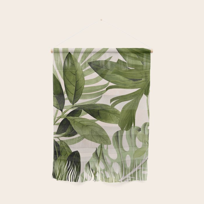 Abstract Art Tropical Leaves 100 Wall Hanging Gallery Image 1